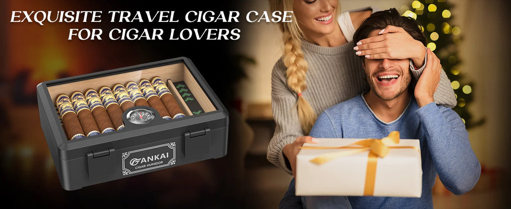 Cedar Wood Cigar Humidor with Glass Top