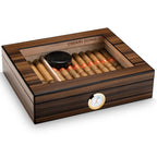 Spanish Cedar Cigar Humidor with Hygrometer – Large Storage Box