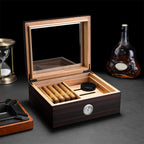 Spanish Cedar Cigar Humidor with Hygrometer – Large Storage Box