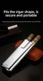 HONEST 2024 Leather Cigar Case & Tube Set | Travel Holder for 2 Cigars