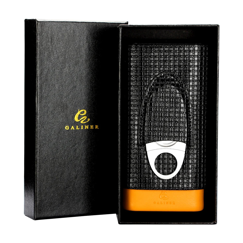 GALINER Leather Cigar Humidor Case with Cedar Lining