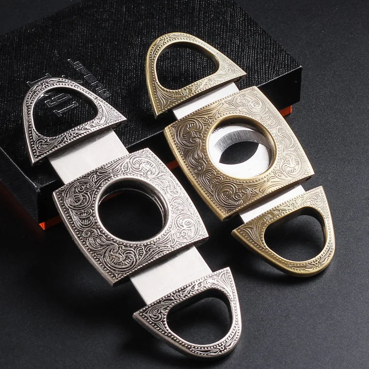Luxury Retro Cigar Cutter | Stainless Steel Guillotine Scissors with Gift Box