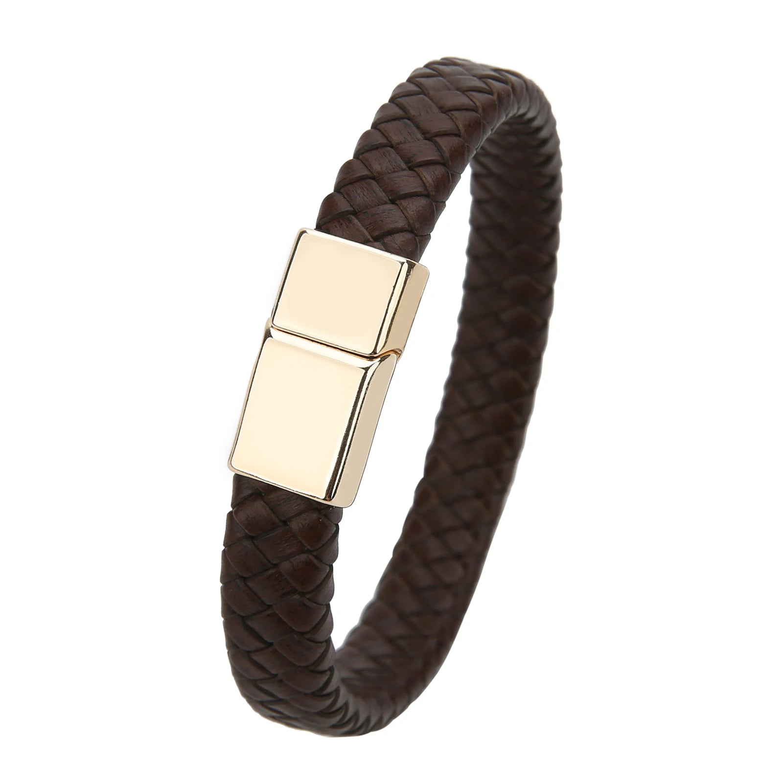 Mibrow Braided Black Leather Men’s Bracelet