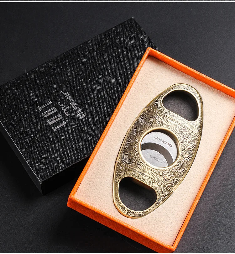 Luxury Retro Cigar Cutter | Stainless Steel Guillotine Scissors with Gift Box