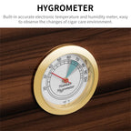 Spanish Cedar Cigar Humidor with Hygrometer – Large Storage Box