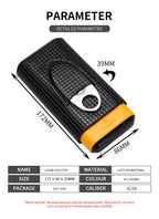 GALINER Leather Cigar Humidor Case with Cedar Lining