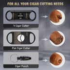 Portable Cigar Ashtray with V-Cut & Punch