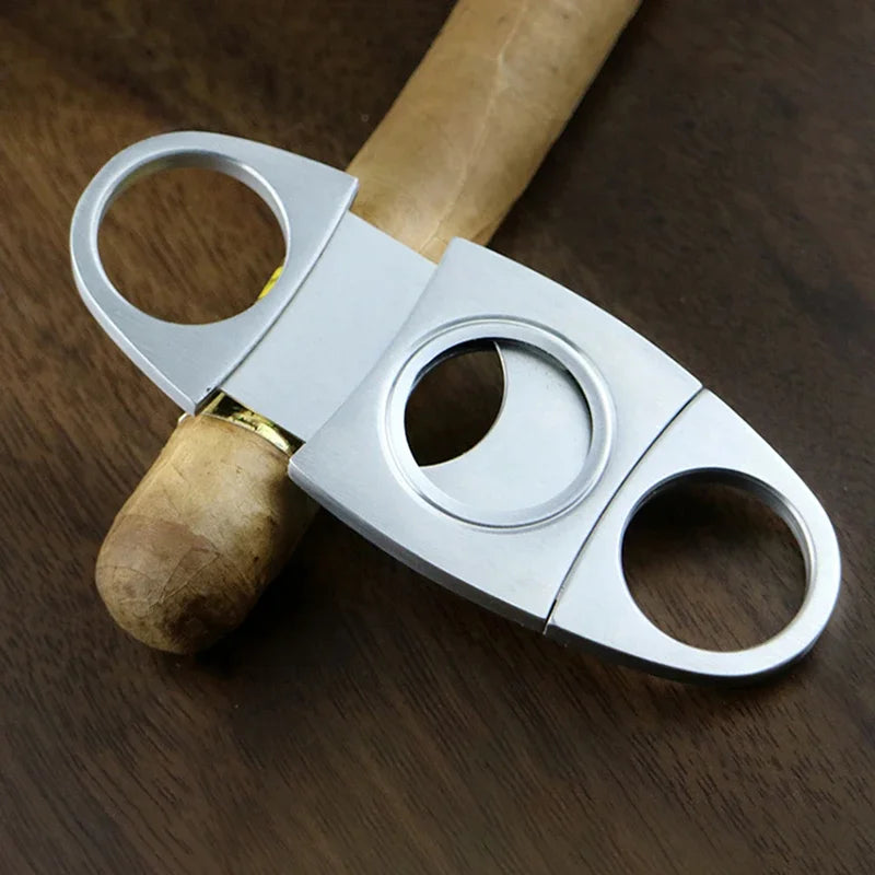 Classic Stainless Steel Guillotine Cigar Cutter Accessory