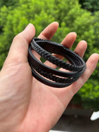 Men’s Leather & Stainless Steel Braided Bracelet