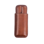 Luxury PU Leather Cigar Case – 2 Cigar Travel Humidor
