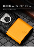 GALINER Leather Cigar Humidor Case with Cedar Lining