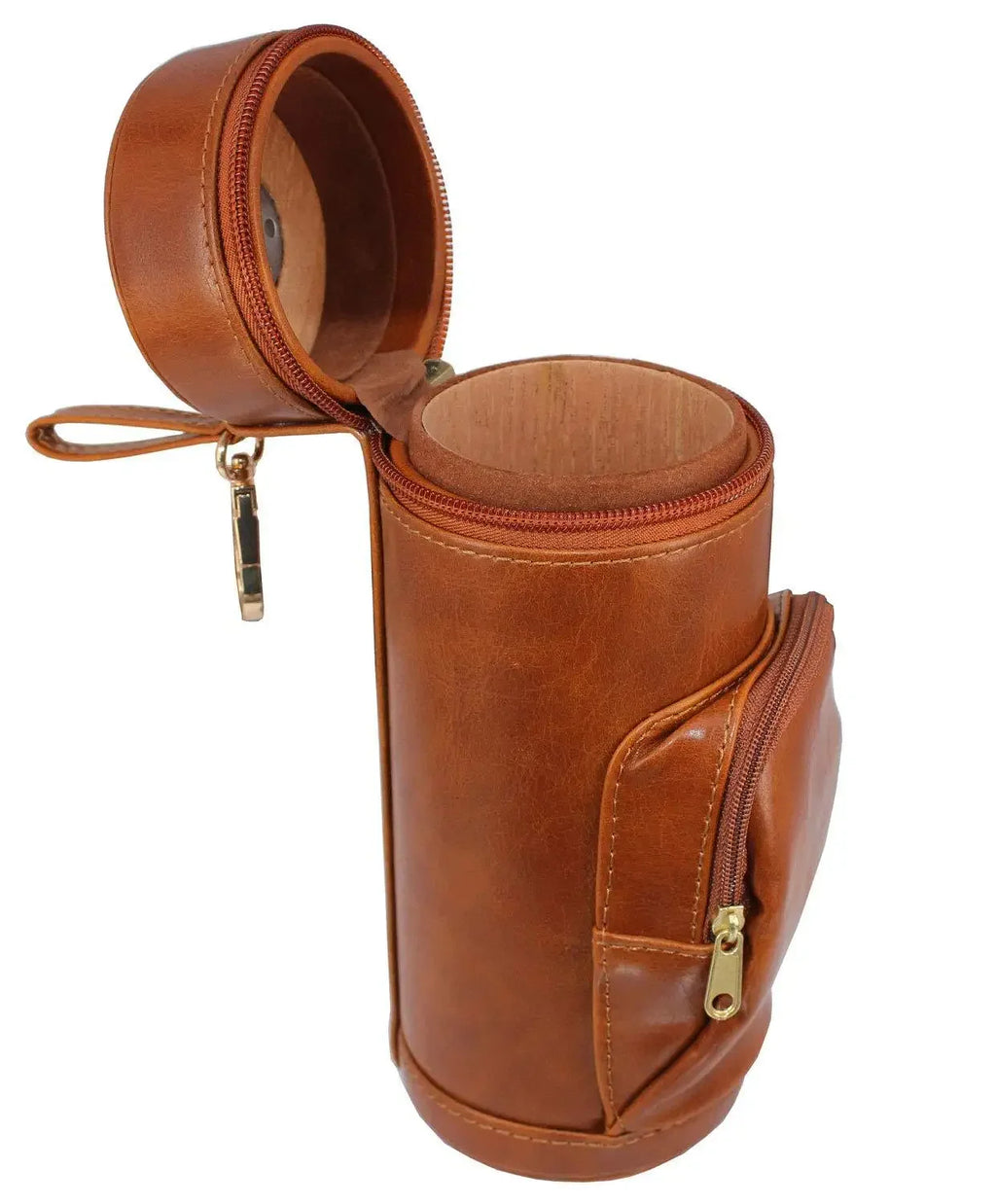 Personalized PU Leather Cigar Holder | Portable Travel Box with Moisture Pack