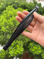 Men’s Leather & Stainless Steel Braided Bracelet