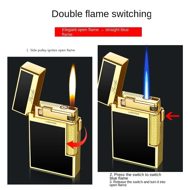 Metal Windproof Jet Torch Lighter – Dual Flame Butane Cigar Lighter