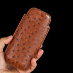 Luxury PU Leather Cigar Case – 2 Cigar Travel Humidor