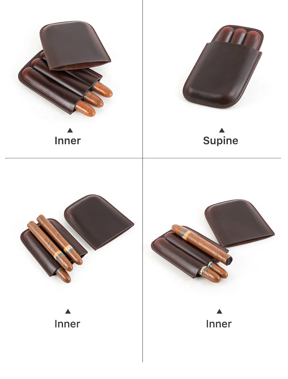 Genuine Leather Cigar Case – Portable Travel Humidor