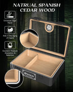 Cedar Wood Cigar Humidor with Glass Top