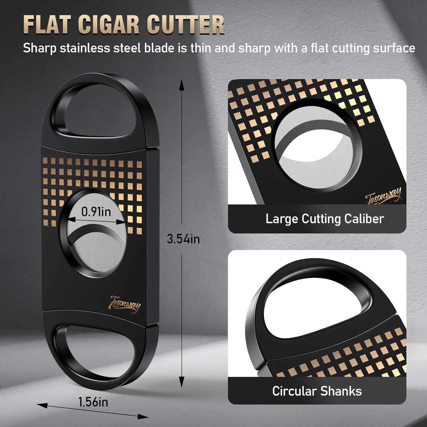 Portable Cigar Ashtray with V-Cut & Punch