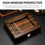 Spanish Cedar Cigar Humidor with Hygrometer – Large Storage Box