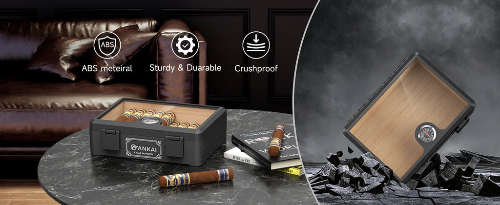 Cedar Wood Cigar Humidor with Glass Top