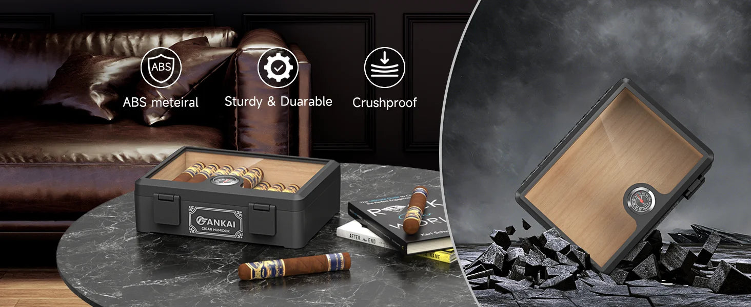 Cedar Wood Cigar Humidor with Glass Top