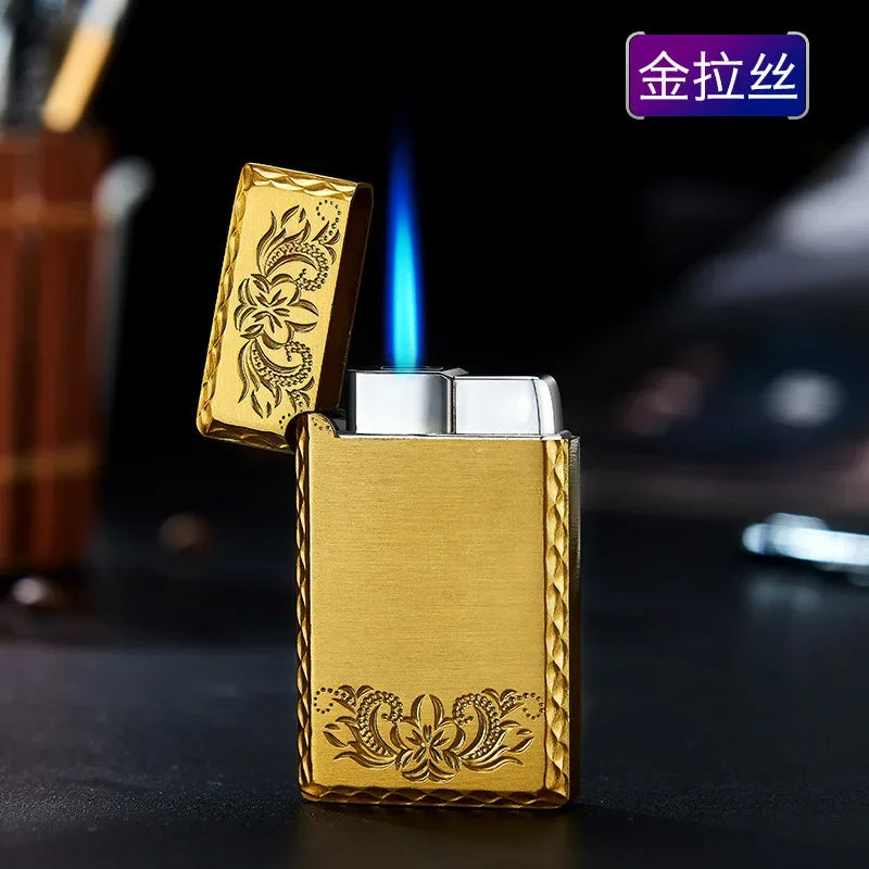 Windproof Waterproof Metal Torch Lighter | Dragon Embossed Turbo Cigar Lighter