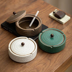 Style Ceramic Ashtray with Lid | Creative Home & Office