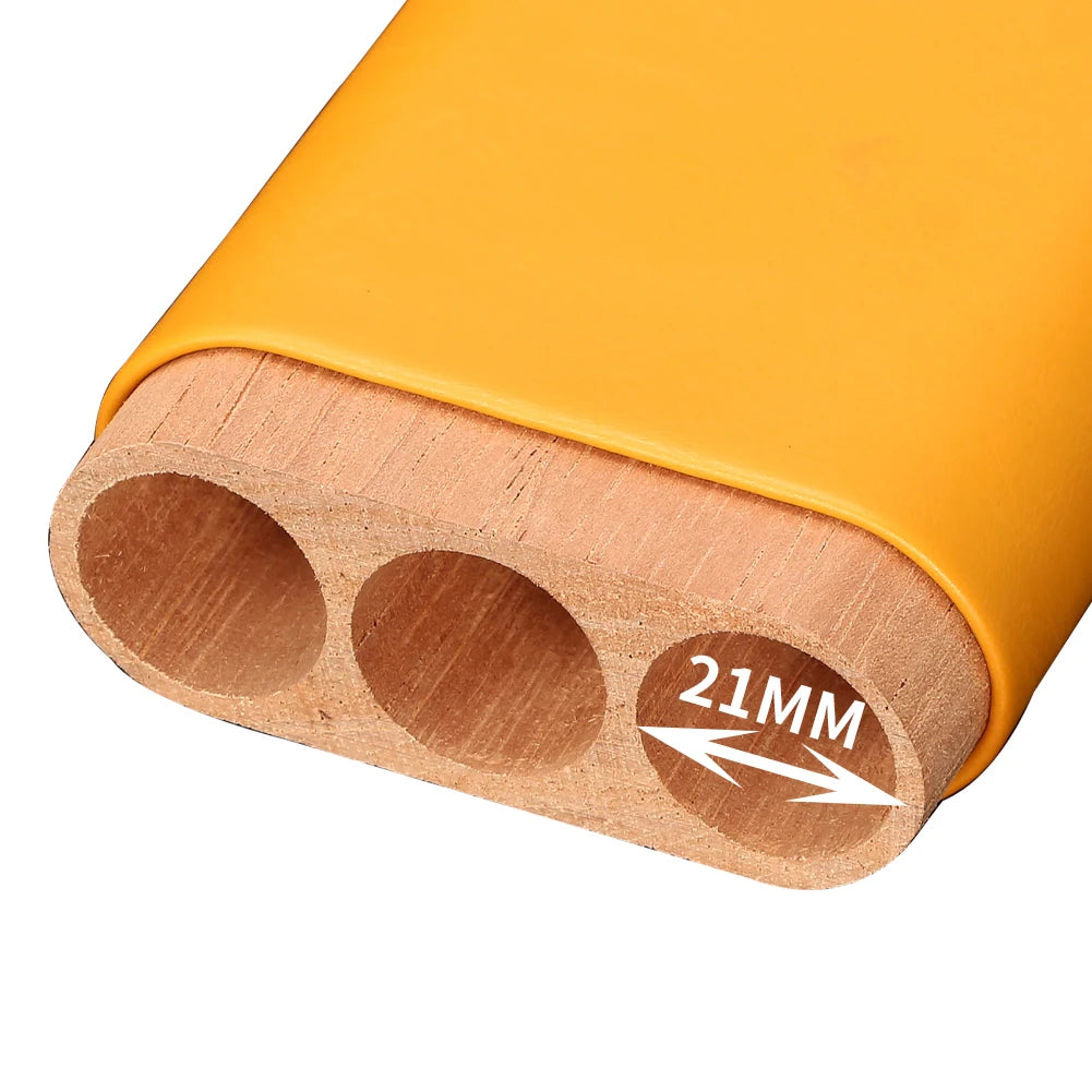 GALINER Leather Cigar Humidor Case with Cedar Lining