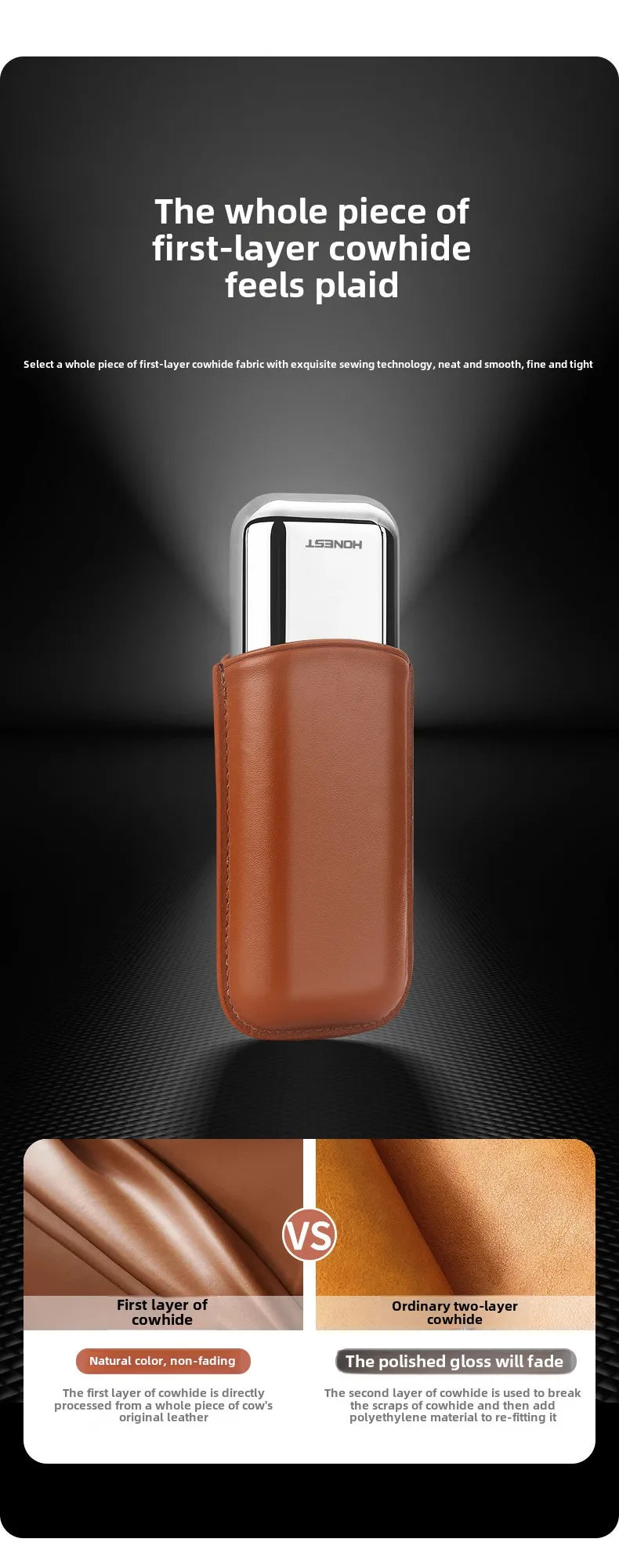 HONEST 2024 Leather Cigar Case & Tube Set | Travel Holder for 2 Cigars