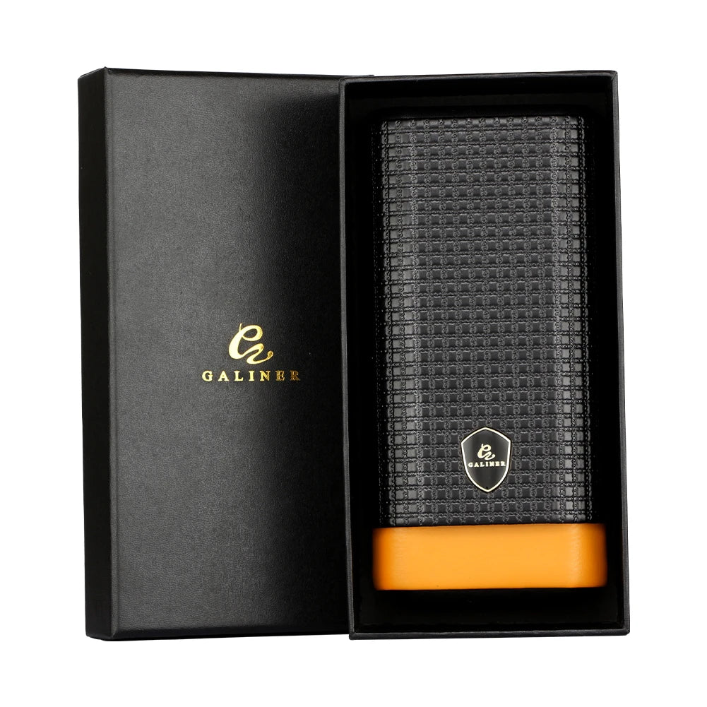 GALINER Leather Cigar Humidor Case with Cedar Lining