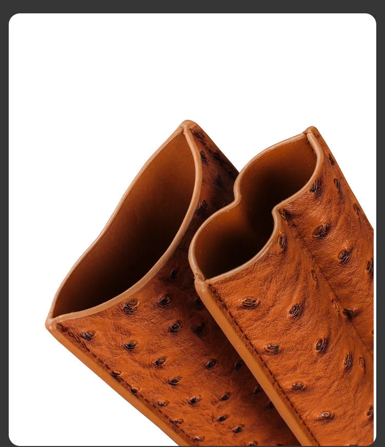 Luxury PU Leather Cigar Case – 2 Cigar Travel Humidor