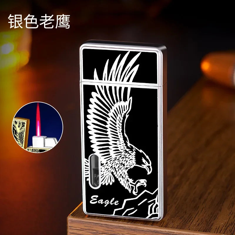 Windproof Waterproof Metal Torch Lighter | Dragon Embossed Turbo Cigar Lighter