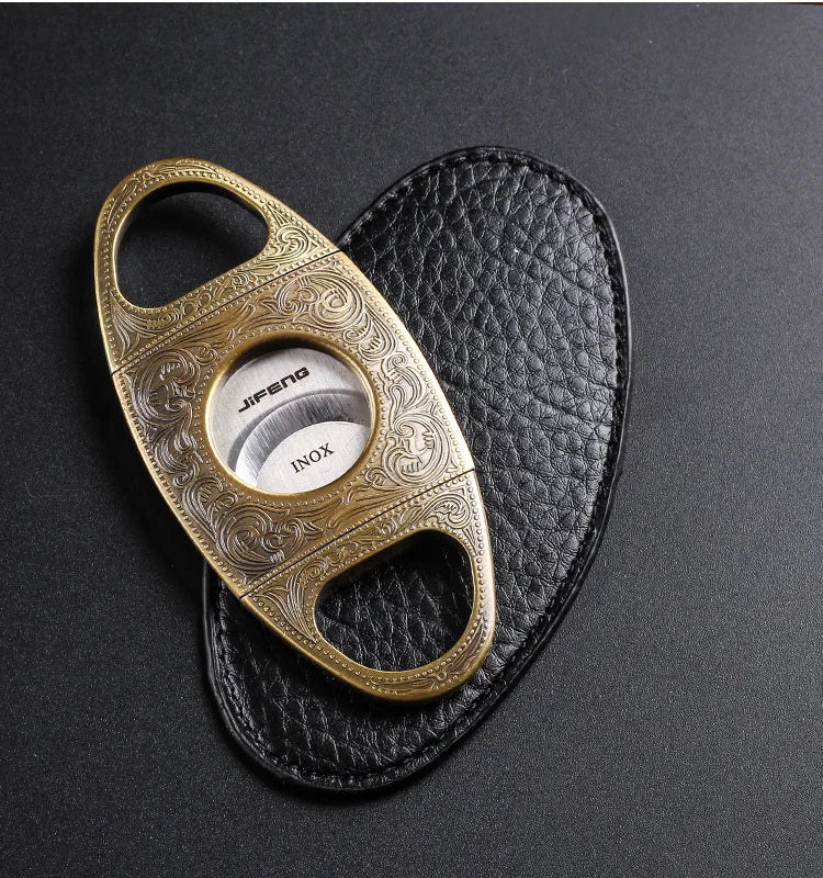 Luxury Retro Cigar Cutter | Stainless Steel Guillotine Scissors with Gift Box