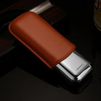 HONEST 2024 Leather Cigar Case & Tube Set | Travel Holder for 2 Cigars