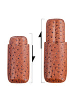 Luxury PU Leather Cigar Case – 2 Cigar Travel Humidor