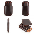 Genuine Leather Cigar Case – Portable Travel Humidor