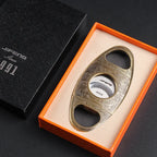 Luxury Retro Cigar Cutter | Stainless Steel Guillotine Scissors with Gift Box