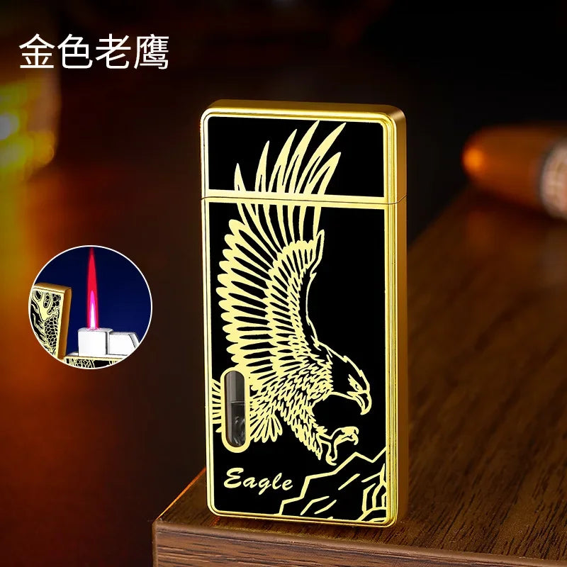 Windproof Waterproof Metal Torch Lighter | Dragon Embossed Turbo Cigar Lighter