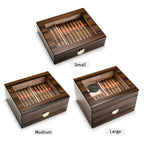 Spanish Cedar Cigar Humidor with Hygrometer – Large Storage Box