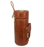 Personalized PU Leather Cigar Holder | Portable Travel Box with Moisture Pack