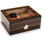 Spanish Cedar Cigar Humidor with Hygrometer – Large Storage Box