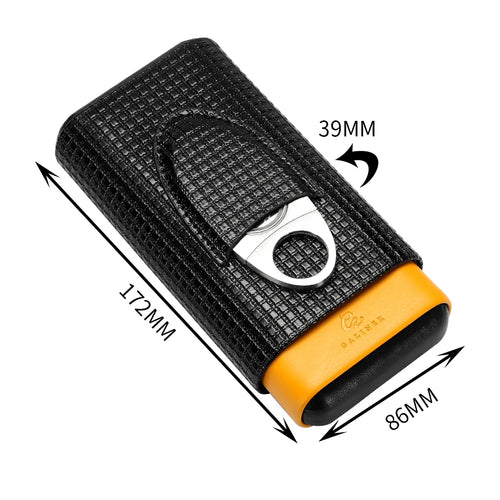 GALINER Leather Cigar Humidor Case with Cedar Lining