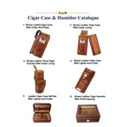 Personalized PU Leather Cigar Holder | Portable Travel Box with Moisture Pack