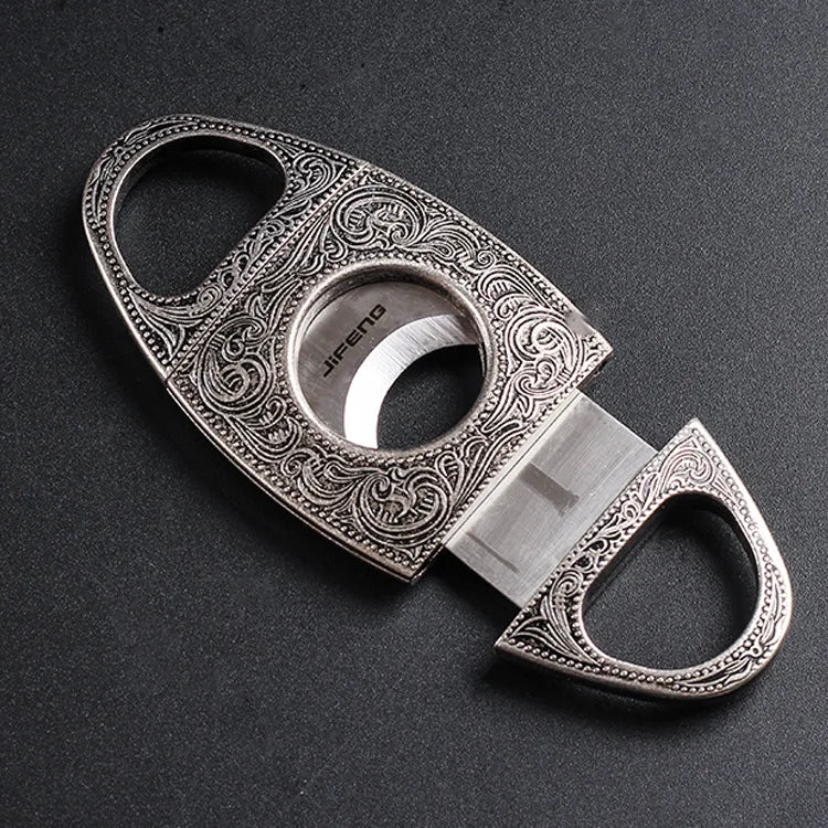 Luxury Retro Cigar Cutter | Stainless Steel Guillotine Scissors with Gift Box