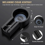 Portable Cigar Ashtray with V-Cut & Punch