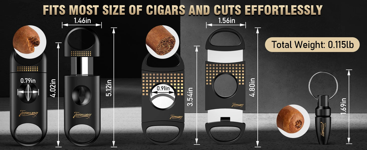 Portable Cigar Ashtray with V-Cut & Punch